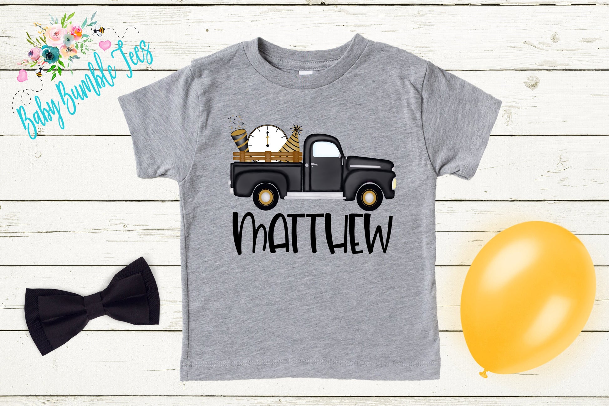 New Year Truck Shirt - New Years Toddler Shirt - New Years Kids Shirt - Toddler Shirts - New Years Eve Outfit - New Year