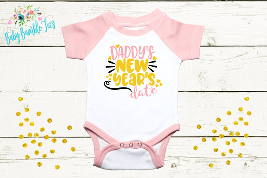 Daddy's New Years Date - New Years - New Years Kids Shirt - Toddler Shirts - New Years Eve Outfit - New Year