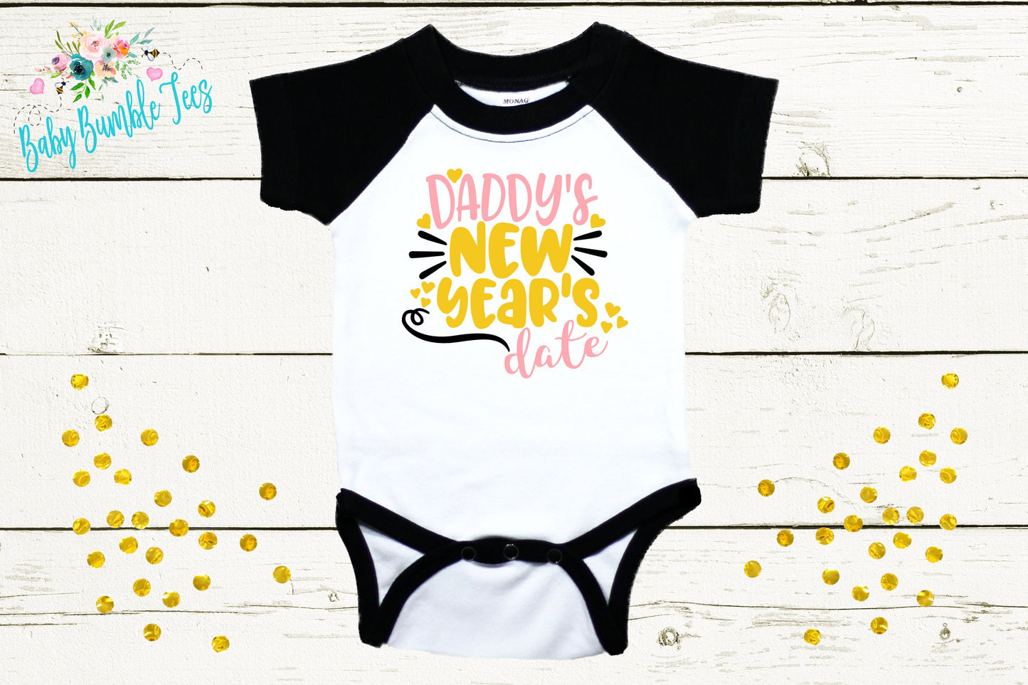 Daddy's New Years Date - New Years - New Years Kids Shirt - Toddler Shirts - New Years Eve Outfit - New Year