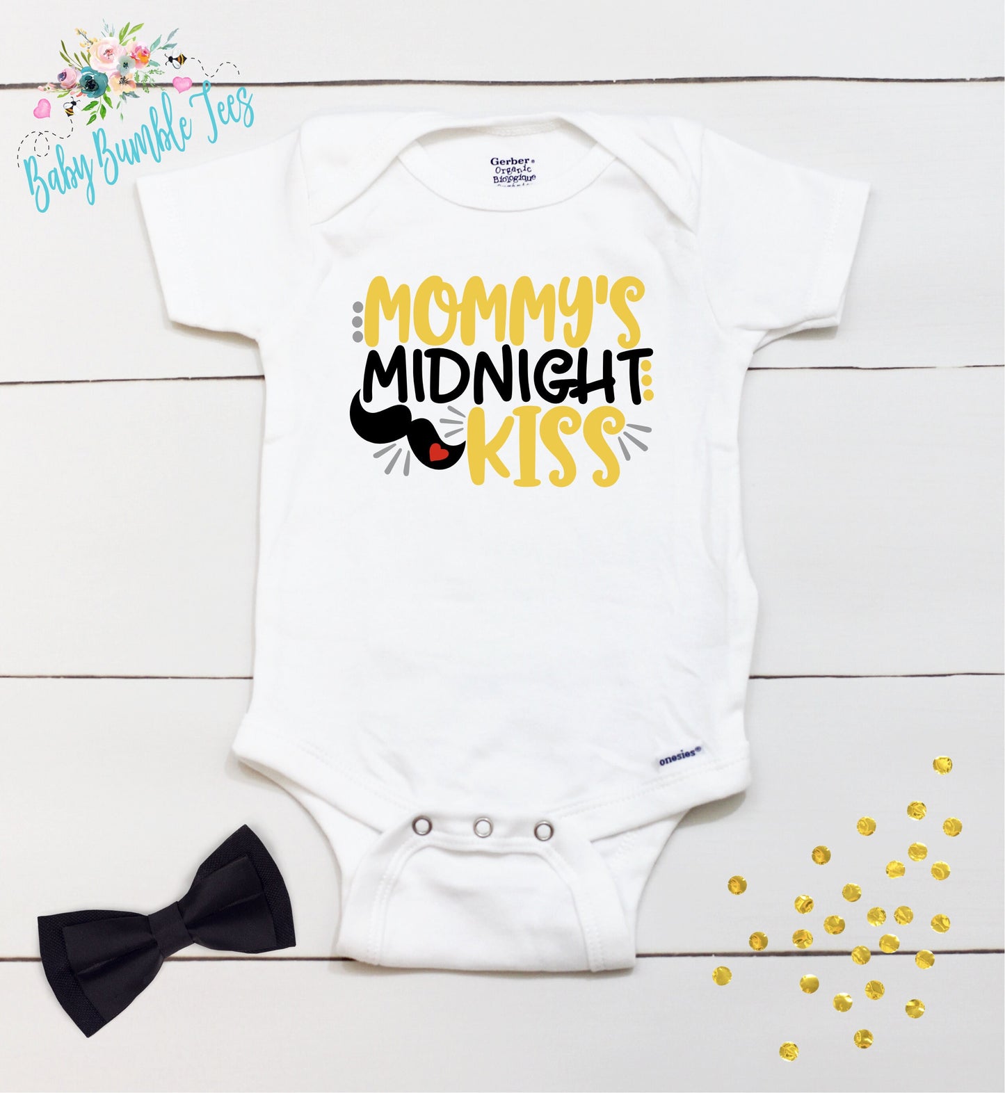 Mommy's Midnight Kiss - New Years - New Years Kids Shirt - Toddler Shirts - New Years Eve Outfit - New Year