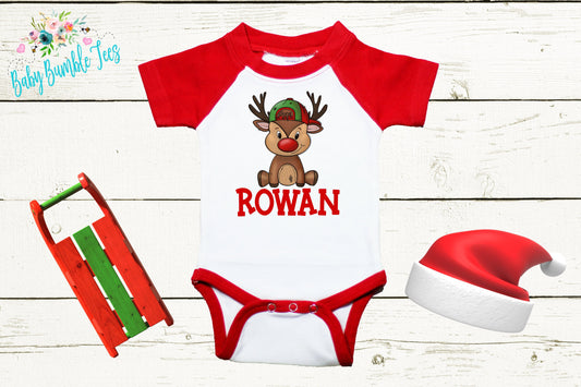 Reindeer Name // Personalized Name // Christmas // Baby Boy // Holiday // Kids Shirt // First Christmas // Reindeer // Gift