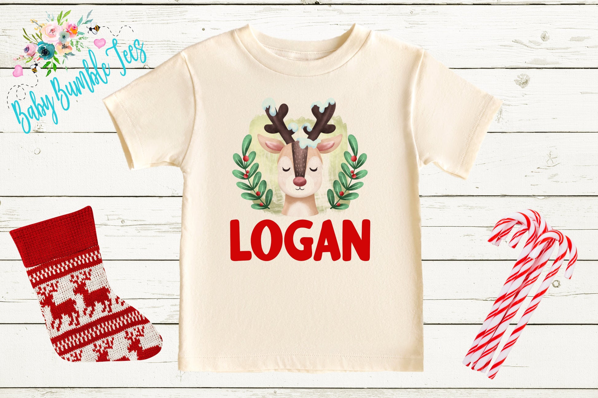 Boys Reindeer Shirt // Kids Christmas Shirt // Personalized Name // Toddler Christmas Shirt // Holiday Shirt // Reindeer Shirt // Gift