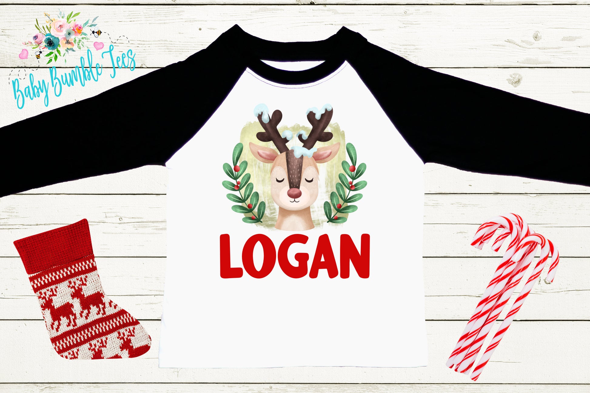 Boys Reindeer Shirt // Kids Christmas Shirt // Personalized Name // Toddler Christmas Shirt // Holiday Shirt // Reindeer Shirt // Gift