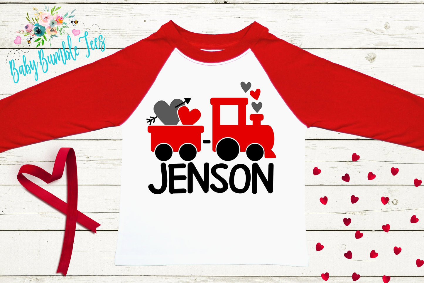 Valentines Day Train Shirt // Personalized Name // Valentine // Boy Shirt // Train // My First Valentines Day // Toddler Shirt // kids shirt