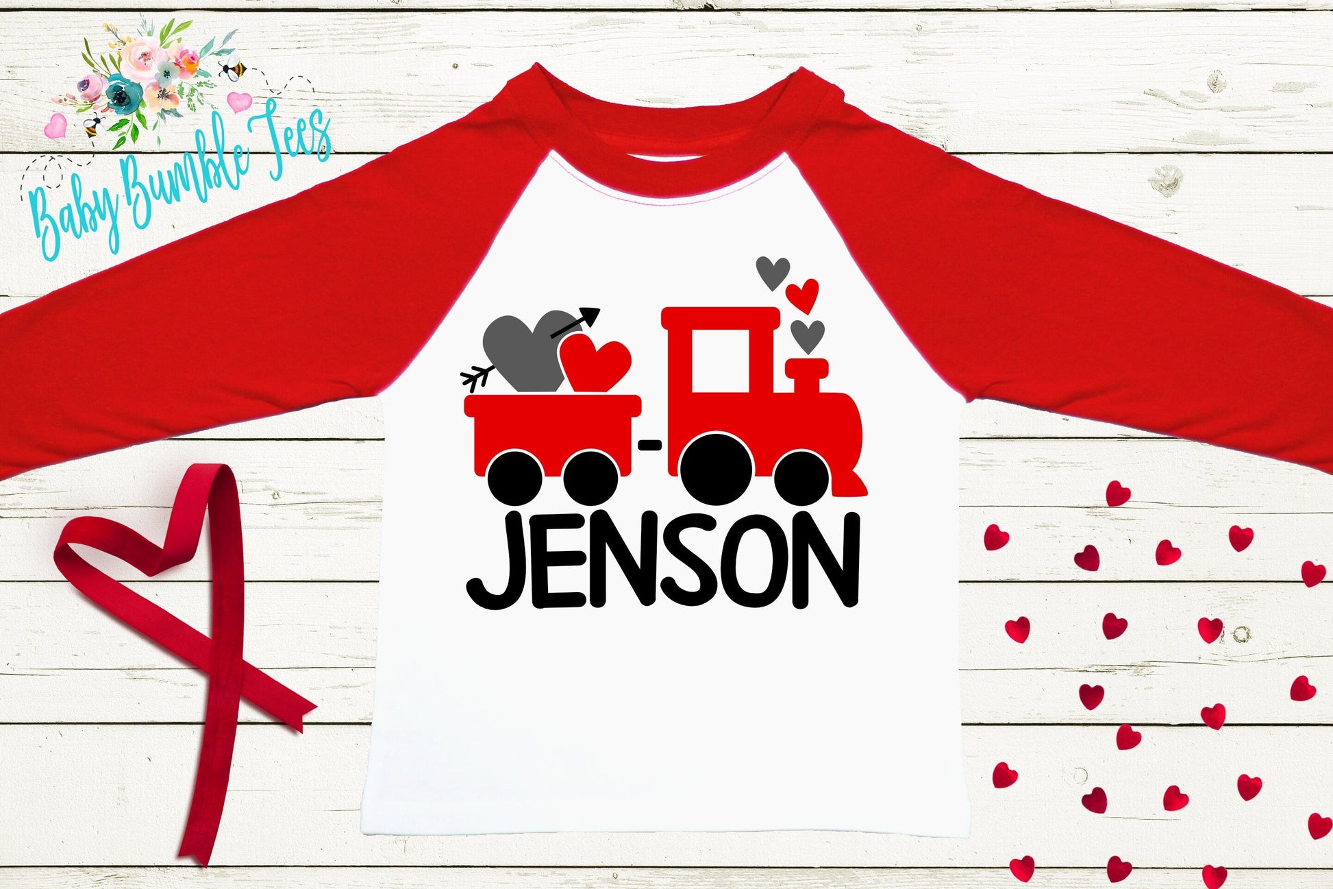 Valentines Day Train Shirt // Personalized Name // Valentine // Boy Shirt // Train // My First Valentines Day // Toddler Shirt // kids shirt
