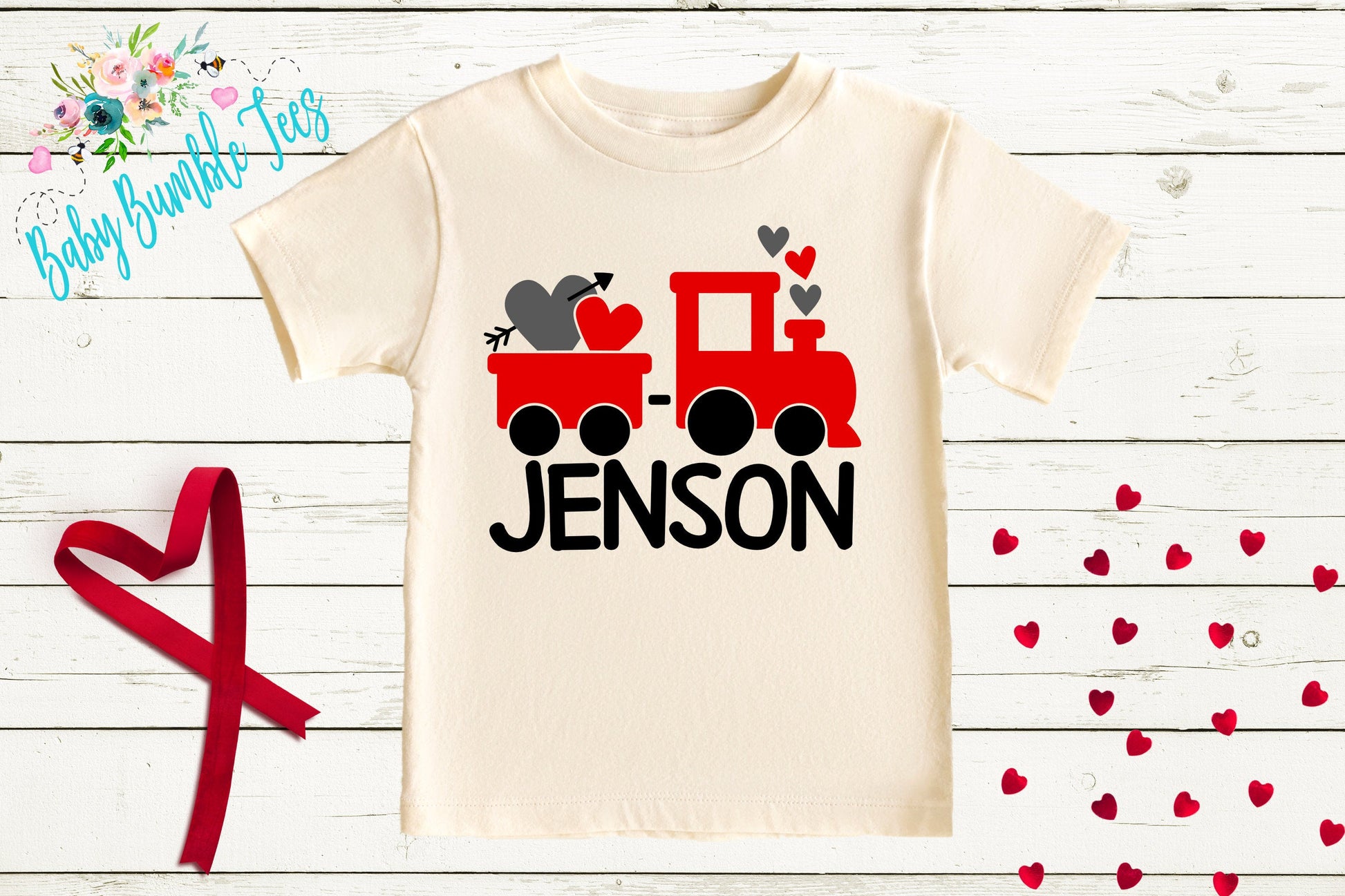 Valentines Day Train Shirt // Personalized Name // Valentine // Boy Shirt // Train // My First Valentines Day // Toddler Shirt // kids shirt