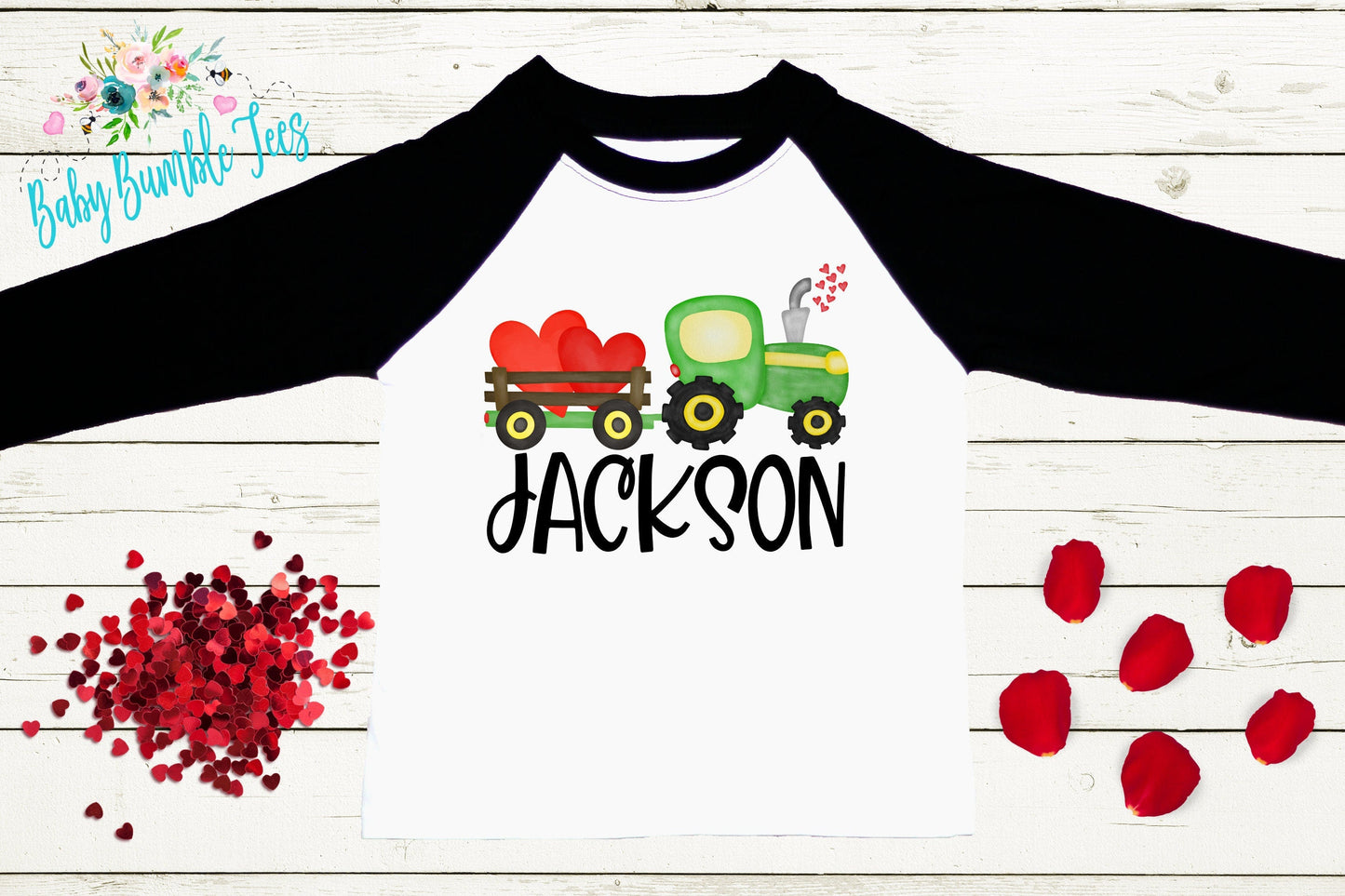Valentines Day Truck Shirt // Personalized Name // Boys Valentine Shirt // Boy Shirt // Tractor // Valentine Toddler Shirt // kids shirt