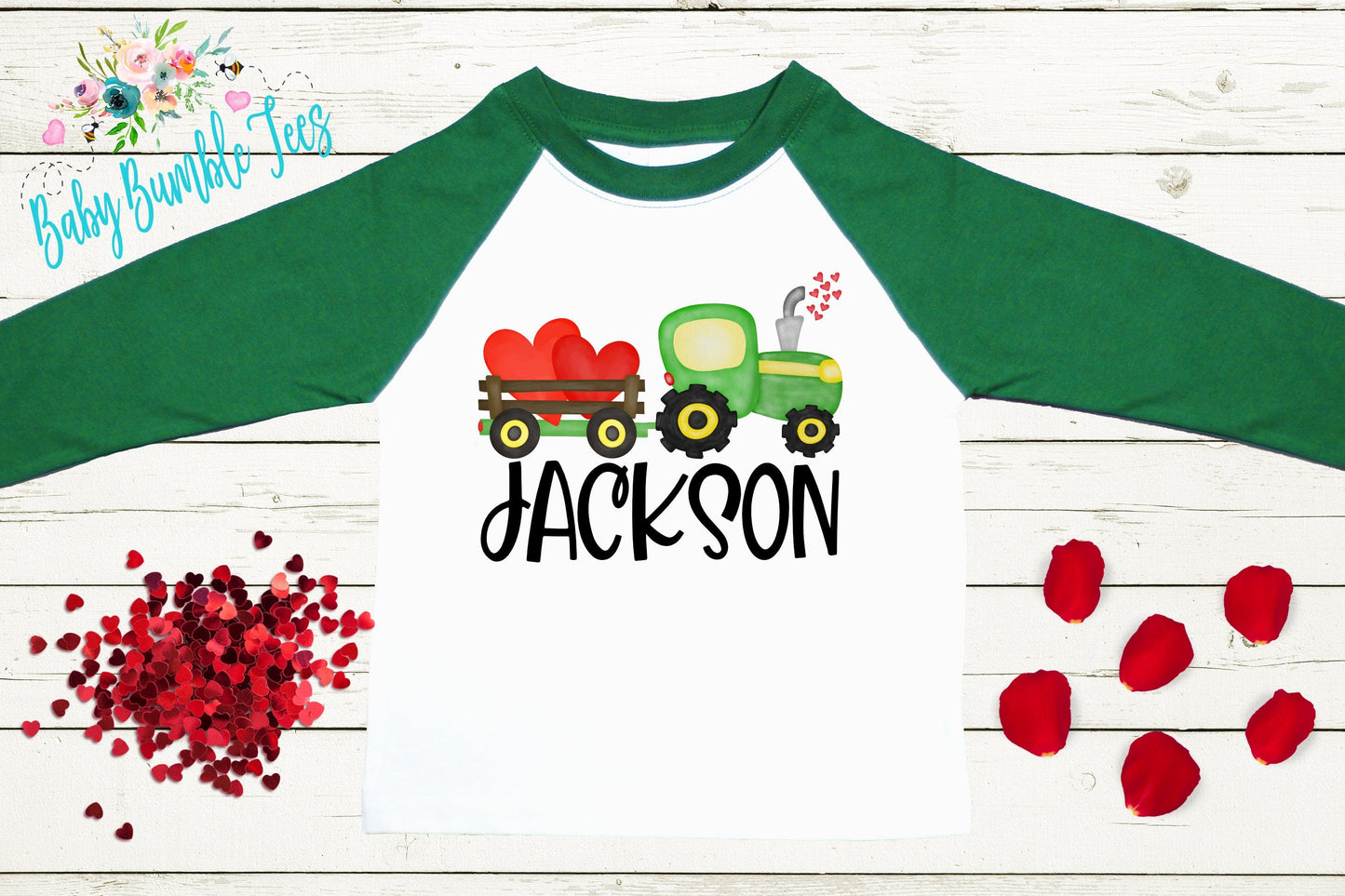 Valentines Day Truck Shirt // Personalized Name // Boys Valentine Shirt // Boy Shirt // Tractor // Valentine Toddler Shirt // kids shirt