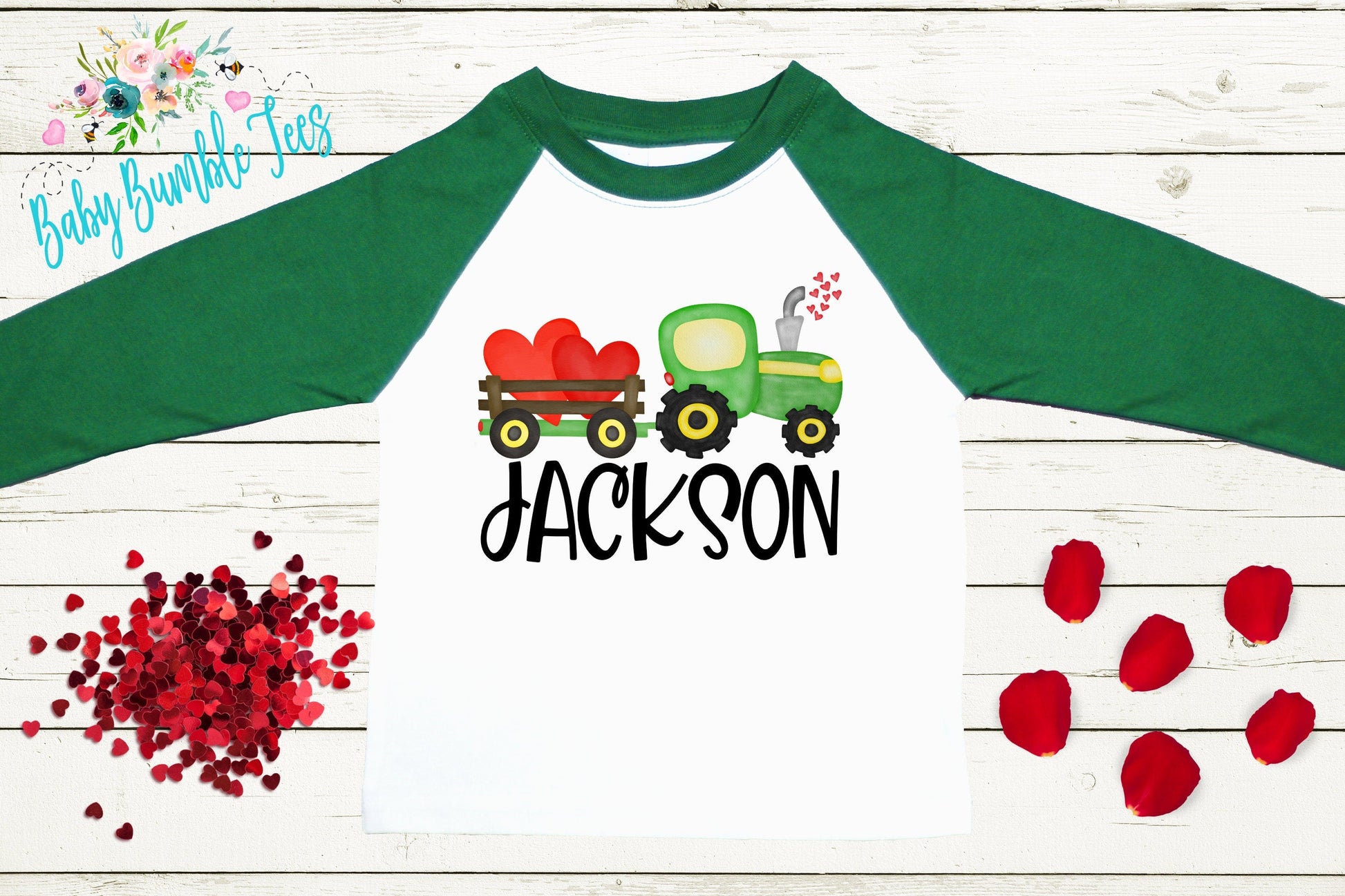 Valentines Day Truck Shirt // Personalized Name // Boys Valentine Shirt // Boy Shirt // Tractor // Valentine Toddler Shirt // kids shirt