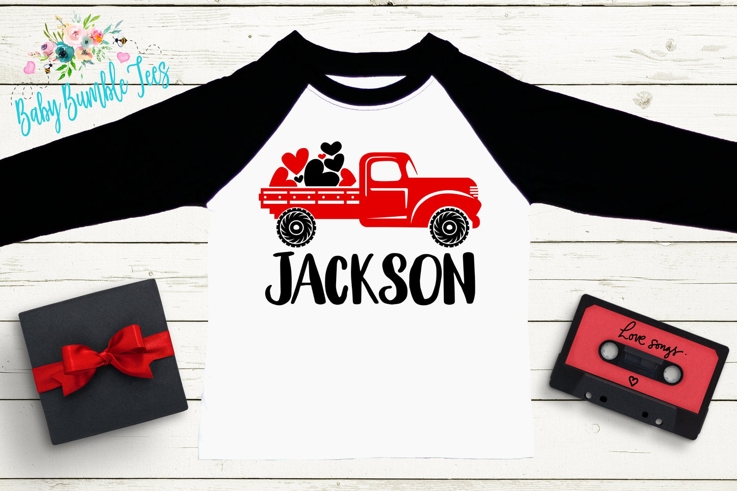 Valentines Day Truck Shirt // Personalized Name // Valentine // Boy Shirt // Truck // My First Valentines Day // Toddler Shirt // kids shirt