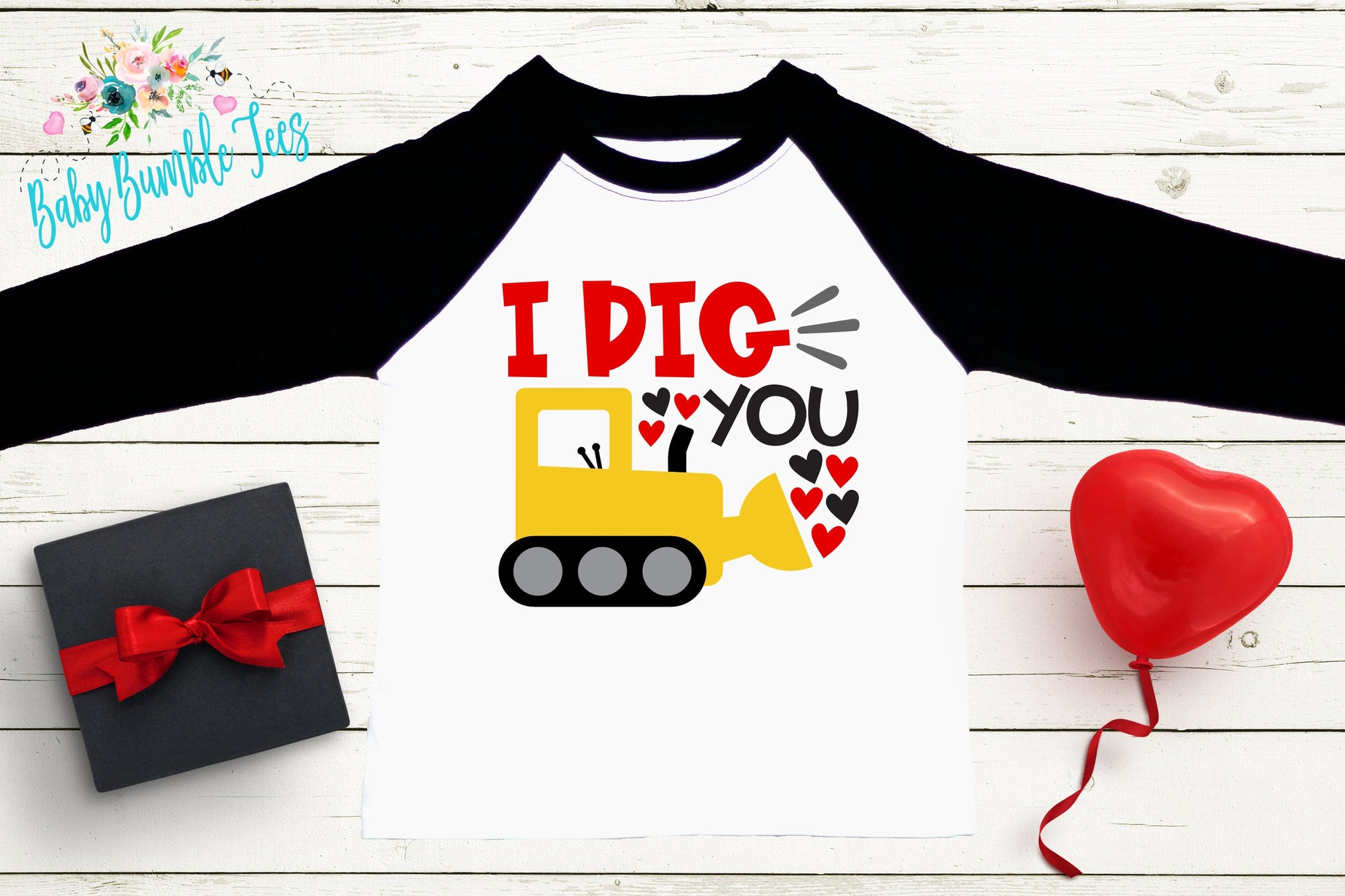 I Dig You Shirt // Valentine // Boy Shirt // Truck // My First Valentines Day // Toddler Shirt // kids shirt // Construction // Digger