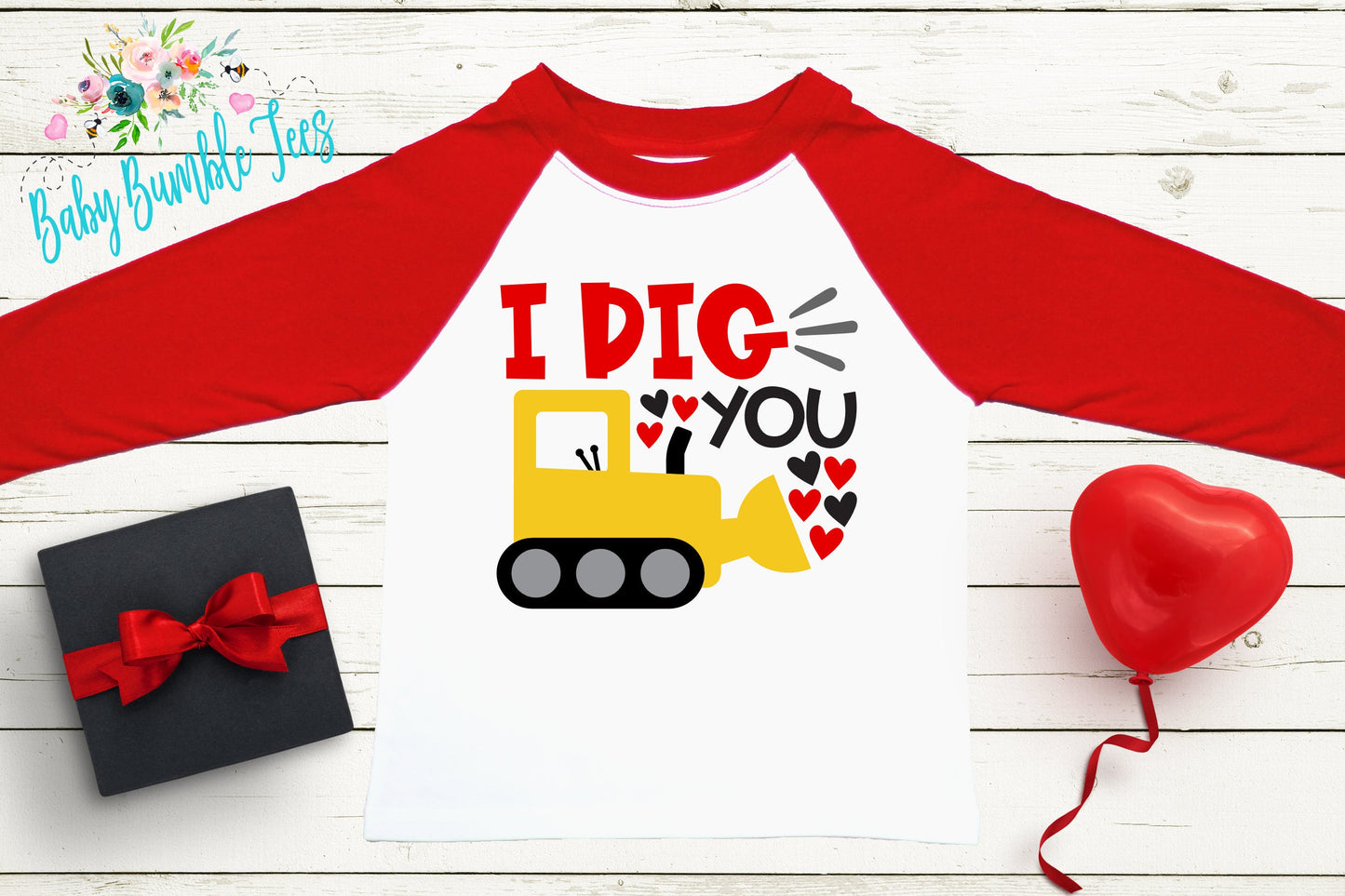 I Dig You Shirt // Valentine // Boy Shirt // Truck // My First Valentines Day // Toddler Shirt // kids shirt // Construction // Digger
