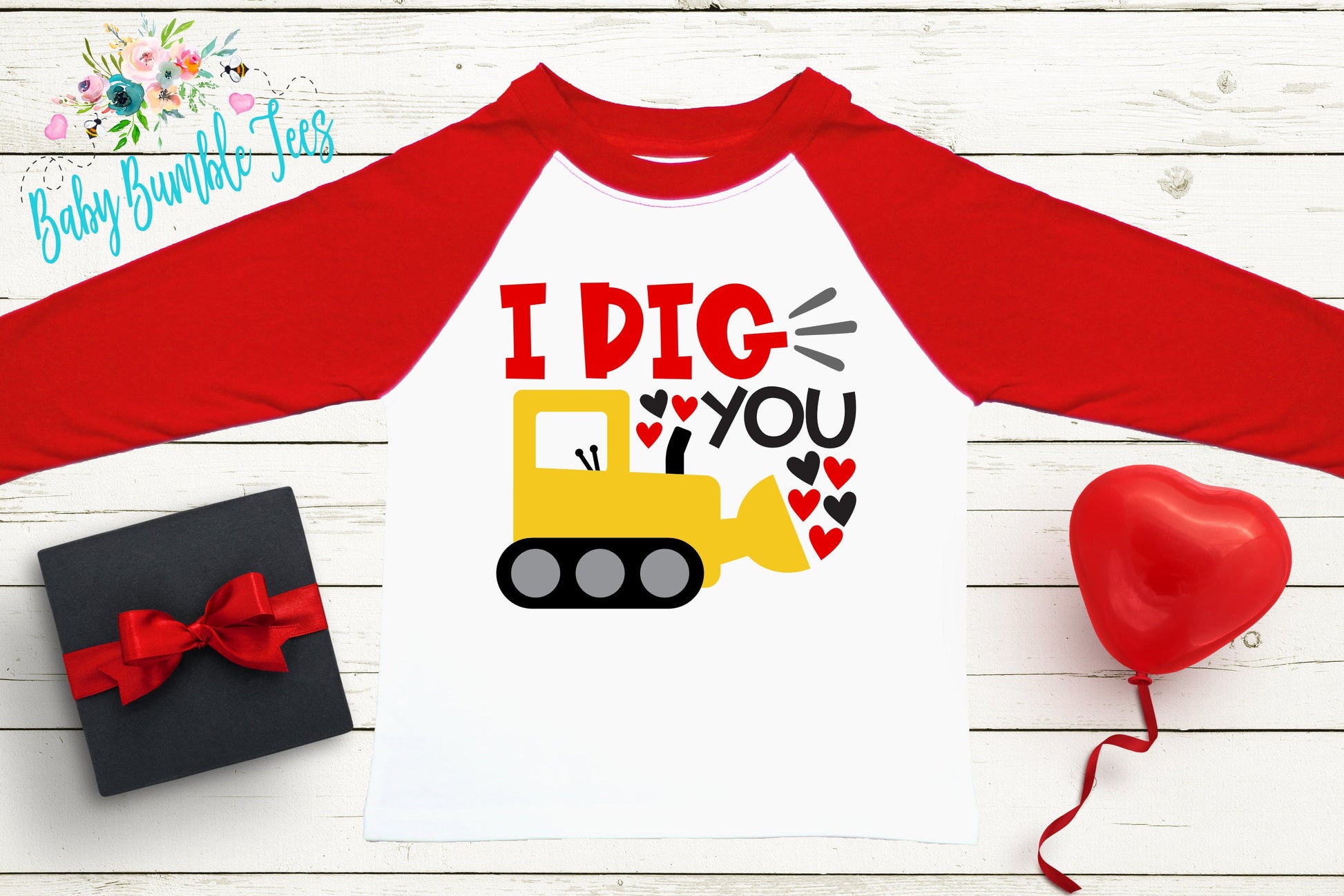I Dig You Shirt // Valentine // Boy Shirt // Truck // My First Valentines Day // Toddler Shirt // kids shirt // Construction // Digger