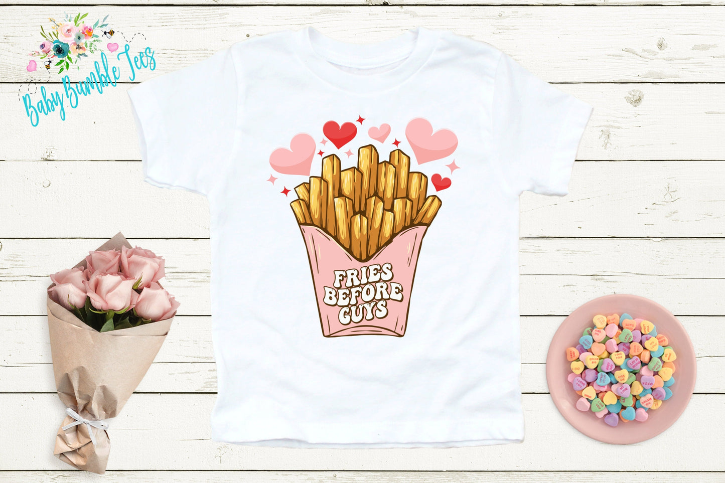 Fries Before Guys Shirt // Girls Valentines Day Shirt // Kids Valentines Day Shirt // Valentines Day // Toddler Shirt // kids shirt