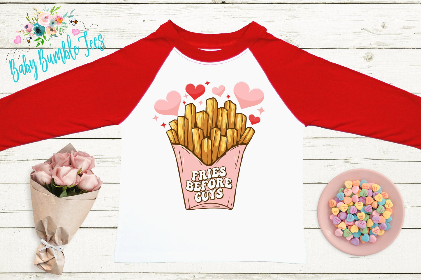 Fries Before Guys Shirt // Girls Valentines Day Shirt // Kids Valentines Day Shirt // Valentines Day // Toddler Shirt // kids shirt