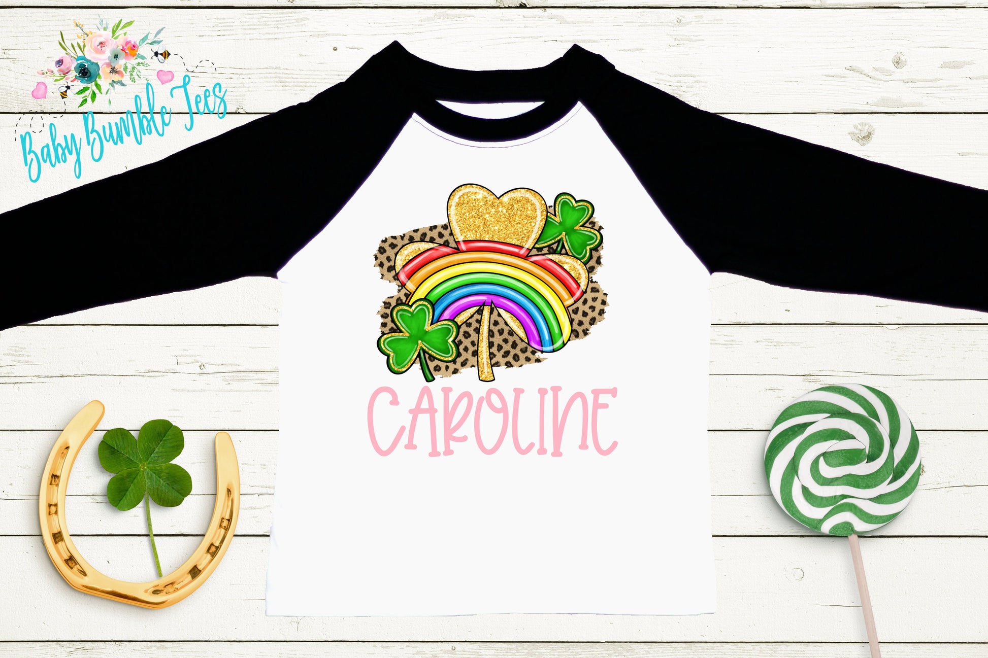 St Patricks Day Kids Shirt - Personalized Name - Girls St Patricks Day Shirt - St Paddy's Day - Toddler Shirt - kids shirt - Clover