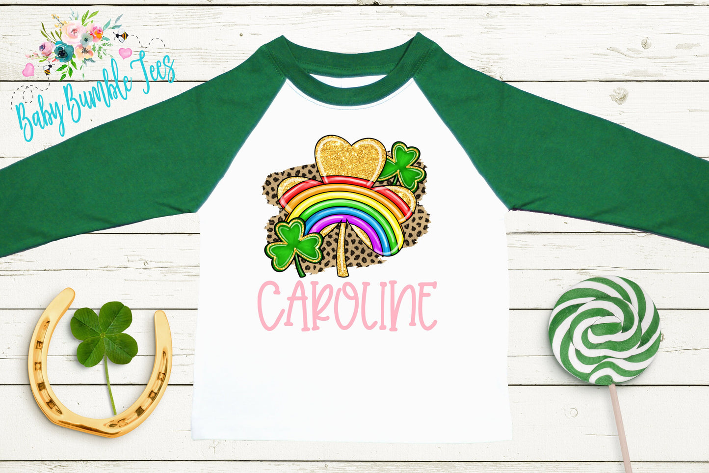 St Patricks Day Kids Shirt - Personalized Name - Girls St Patricks Day Shirt - St Paddy's Day - Toddler Shirt - kids shirt - Clover