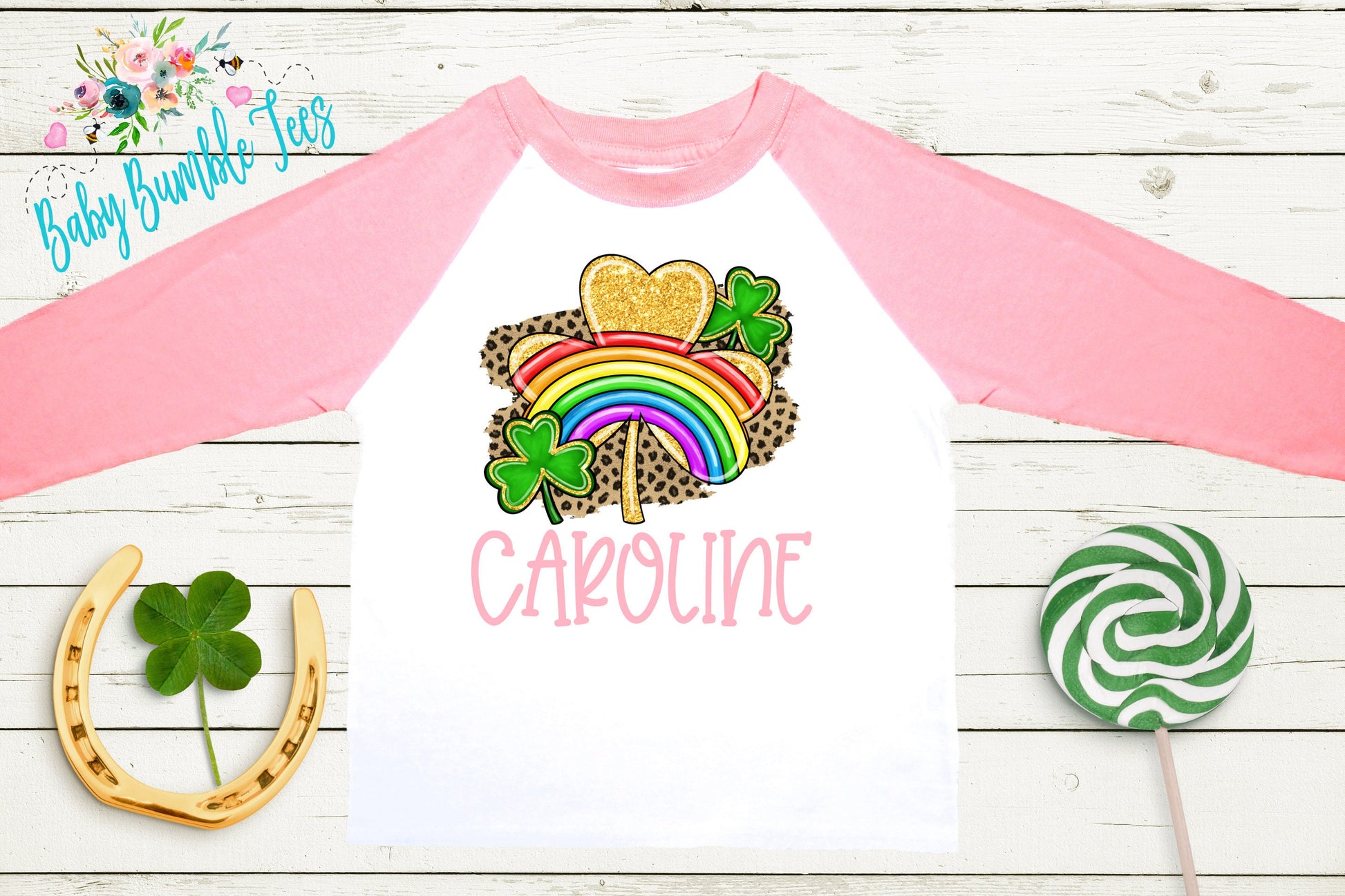 St Patricks Day Kids Shirt - Personalized Name - Girls St Patricks Day Shirt - St Paddy's Day - Toddler Shirt - kids shirt - Clover