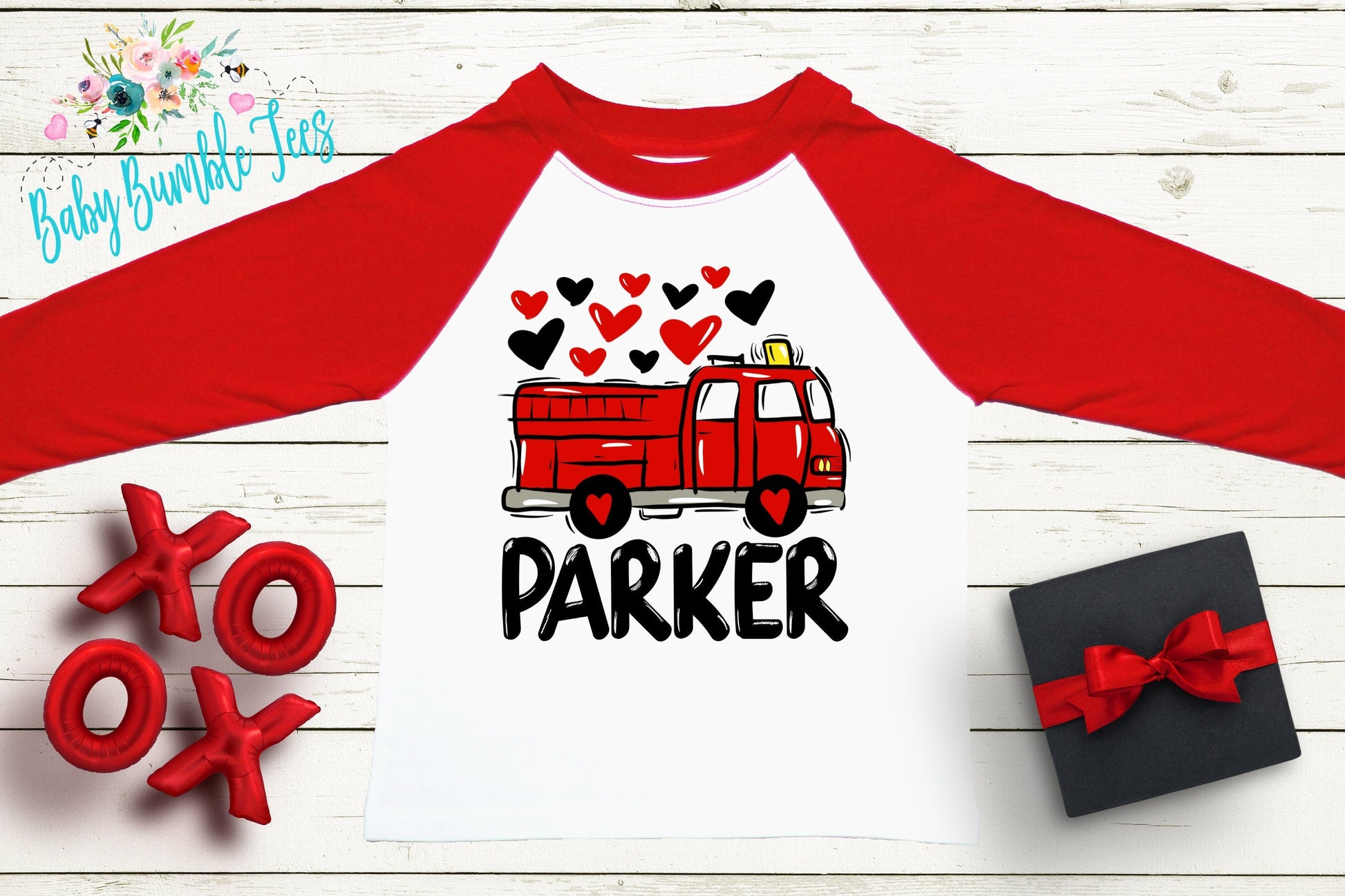 Valentines Day Fire Truck Shirt // Boys Valentines Day Shirt // Boy Shirt // Fire Truck // Kids Valentines Day // Toddler Shirt / kids shirt