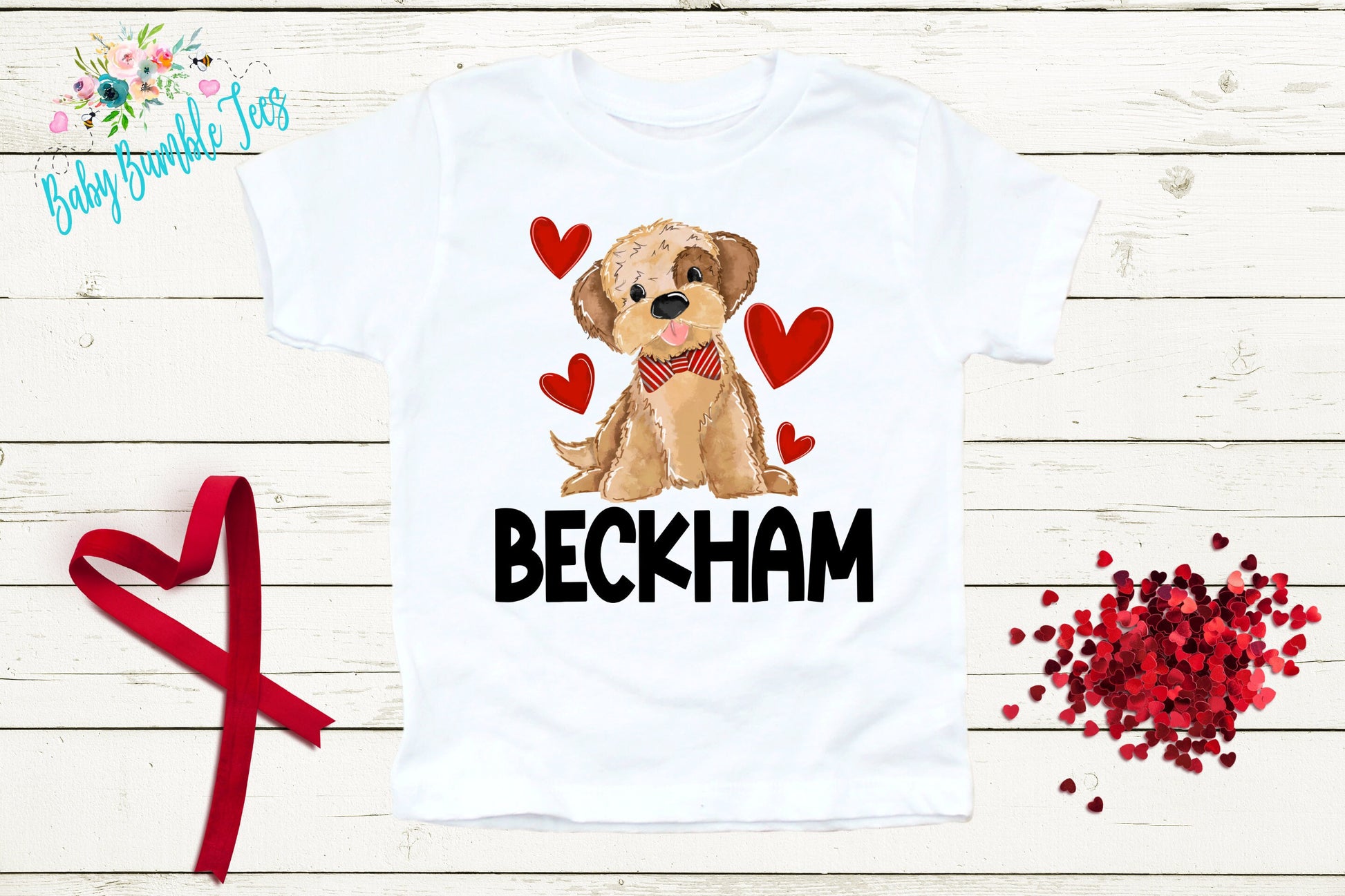 Puppy Valentines Day Shirt // Personalized Name // Valentine // Boy Valentines day // My First Valentines Day // Toddler Shirt // kids shirt