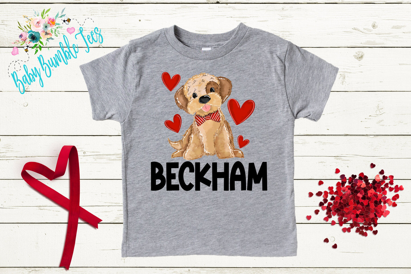 Puppy Valentines Day Shirt // Personalized Name // Valentine // Boy Valentines day // My First Valentines Day // Toddler Shirt // kids shirt