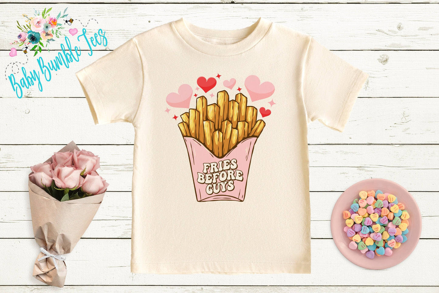 Fries Before Guys Shirt // Girls Valentines Day Shirt // Kids Valentines Day Shirt // Valentines Day // Toddler Shirt // kids shirt