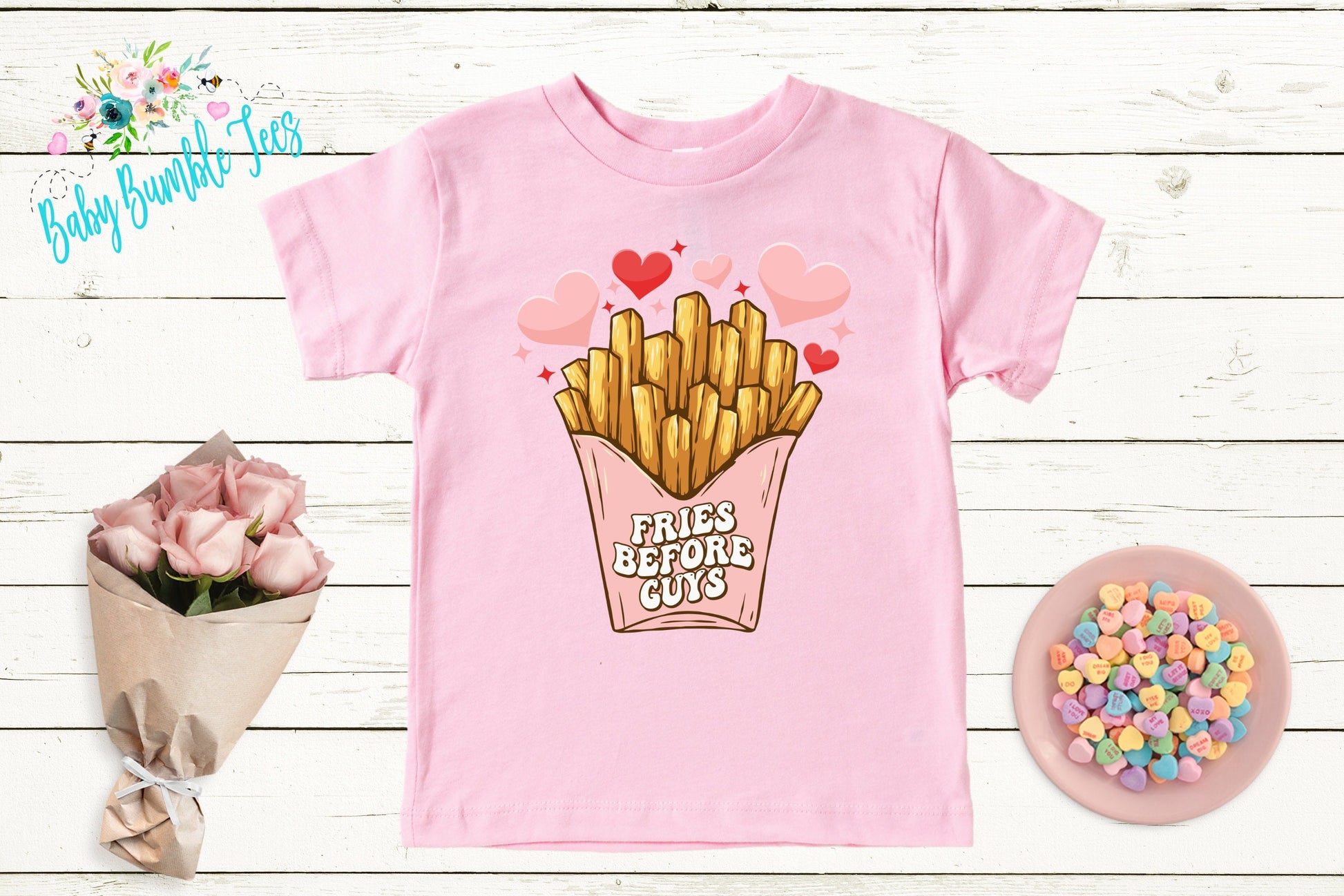 Fries Before Guys Shirt // Girls Valentines Day Shirt // Kids Valentines Day Shirt // Valentines Day // Toddler Shirt // kids shirt