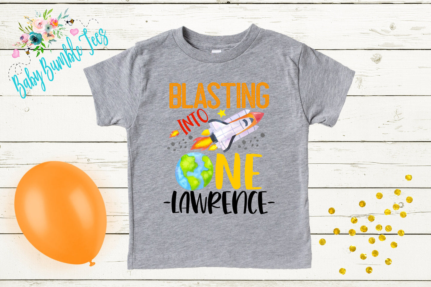 Blasting into One Shirt // First birthday // 1st Birthday shirt // Space Birthday Shirt // Kids Space Shirt // Toddler // Birthday boy
