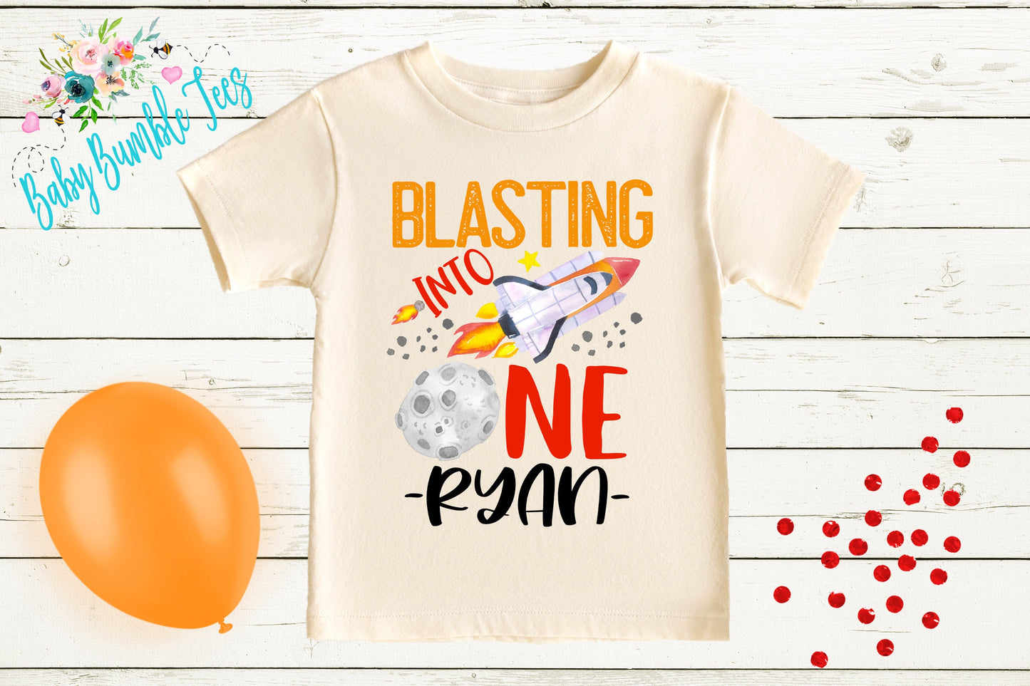 Blasting into One Shirt // First birthday // 1st Birthday shirt // Space Birthday Shirt // Kids Space Shirt // Toddler // Birthday boy