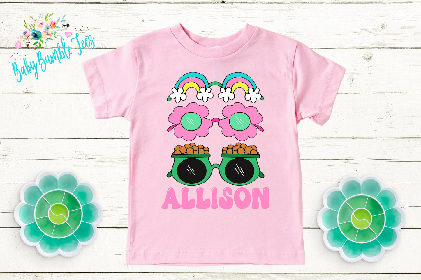 Girls St Patricks Day Shirt - St Patricks Day Kids Shirt - St Patricks Day Personalized Name - St Paddys Day - Toddler Shirt - Clover