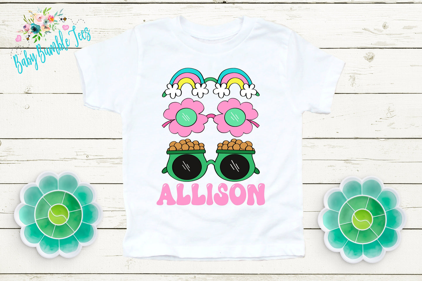 Girls St Patricks Day Shirt - St Patricks Day Kids Shirt - St Patricks Day Personalized Name - St Paddys Day - Toddler Shirt - Clover