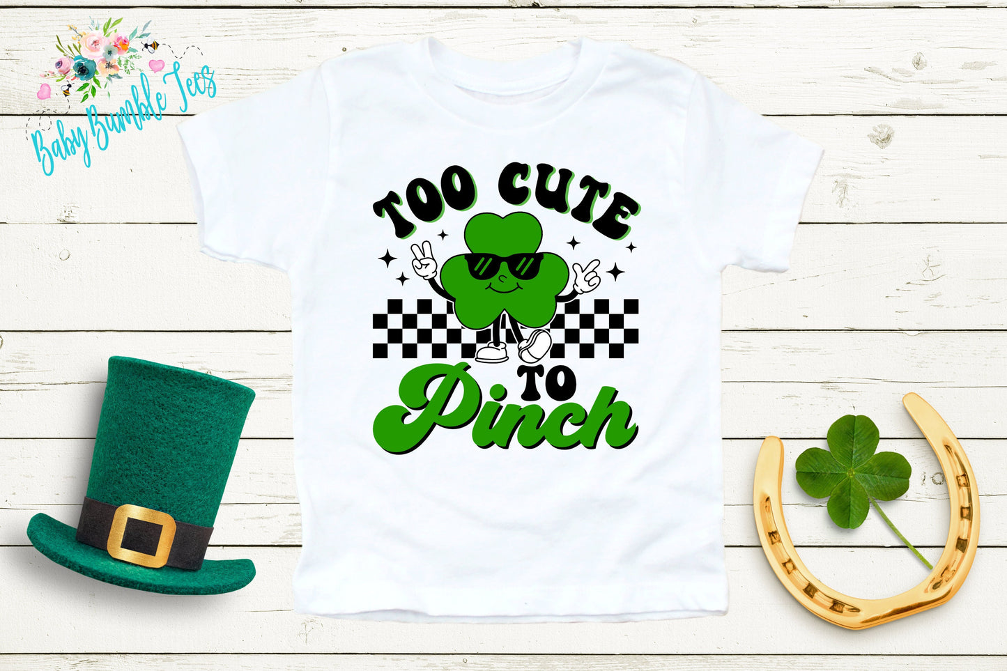 Too Cute To Pinch Shirt - Kids St Patricks Day Shirt - Boys St Patricks Day - Kids St Paddys Day - Toddler Shirt - St Patricks Clover
