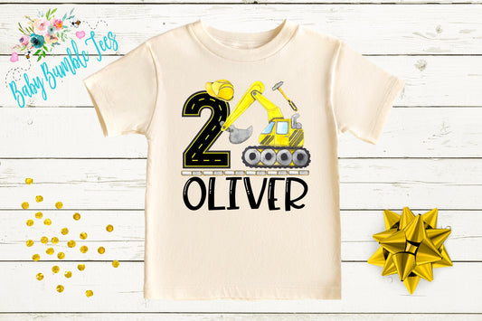 2nd Birthday Shirt // Second birthday // Truck Shirt // Two birthday shirt // Birthday Boy // Construction Birthday / 2nd birthday / Toddler