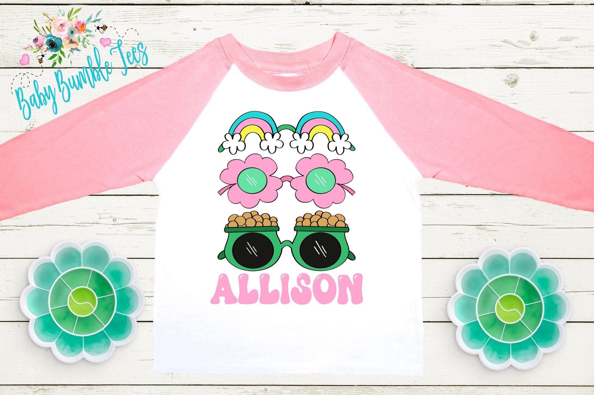 Girls St Patricks Day Shirt - St Patricks Day Kids Shirt - St Patricks Day Personalized Name - St Paddys Day - Toddler Shirt - Clover