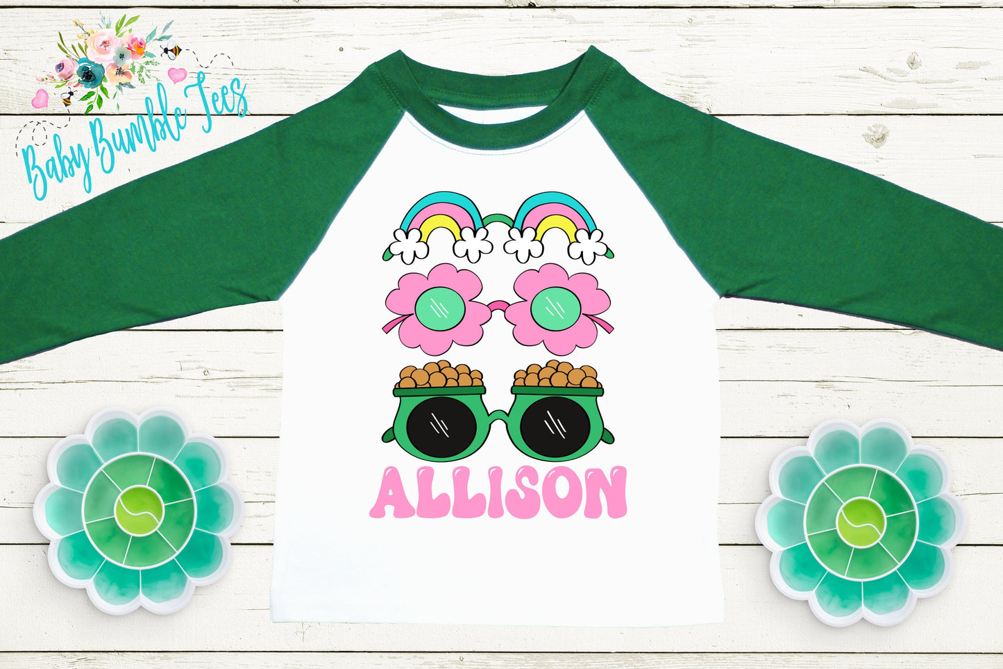 Girls St Patricks Day Shirt - St Patricks Day Kids Shirt - St Patricks Day Personalized Name - St Paddys Day - Toddler Shirt - Clover