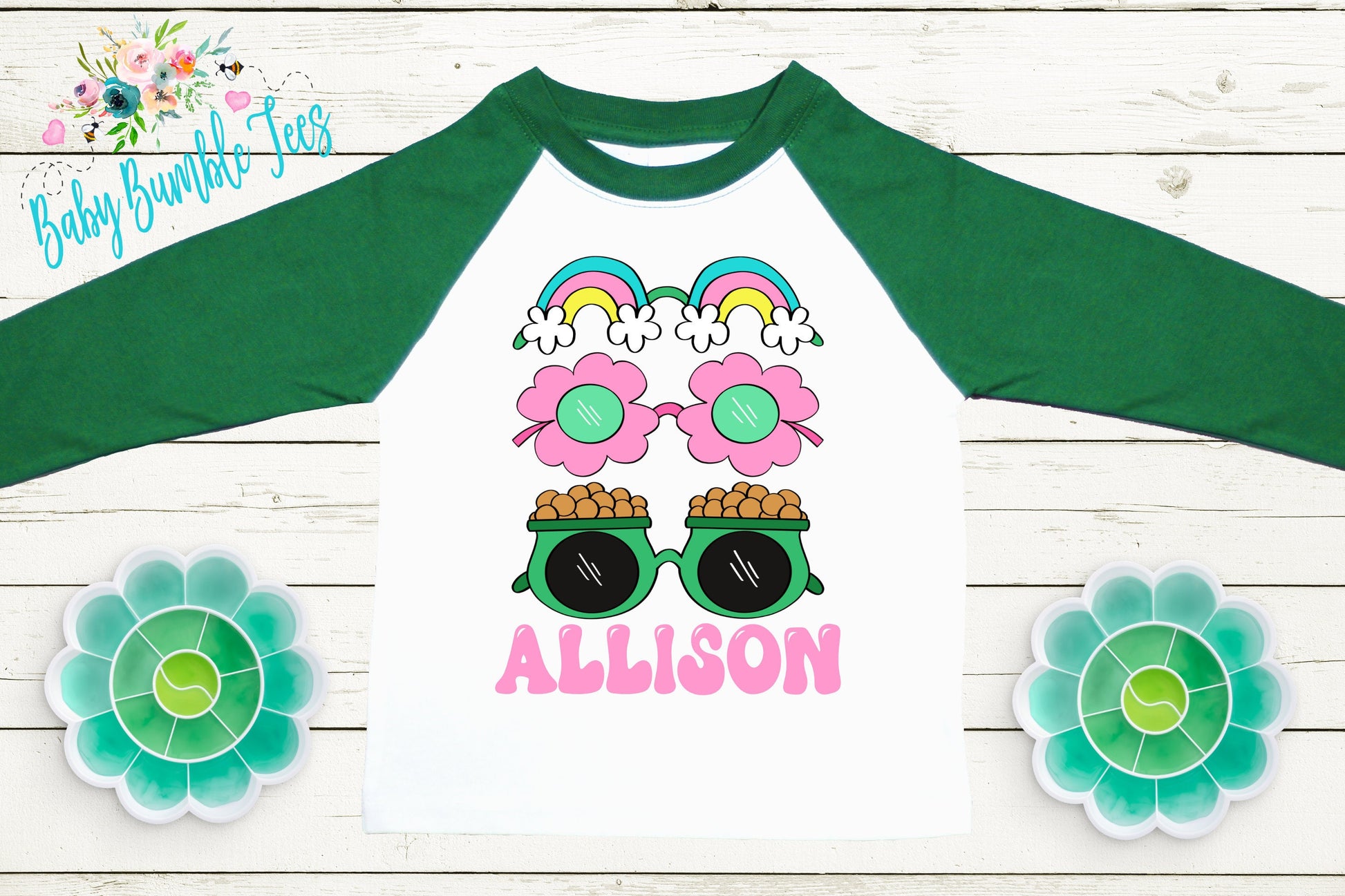 Girls St Patricks Day Shirt - St Patricks Day Kids Shirt - St Patricks Day Personalized Name - St Paddys Day - Toddler Shirt - Clover