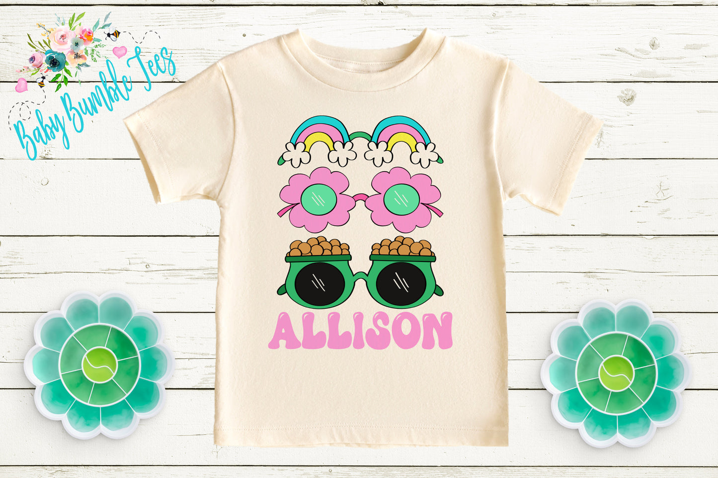Girls St Patricks Day Shirt - St Patricks Day Kids Shirt - St Patricks Day Personalized Name - St Paddys Day - Toddler Shirt - Clover