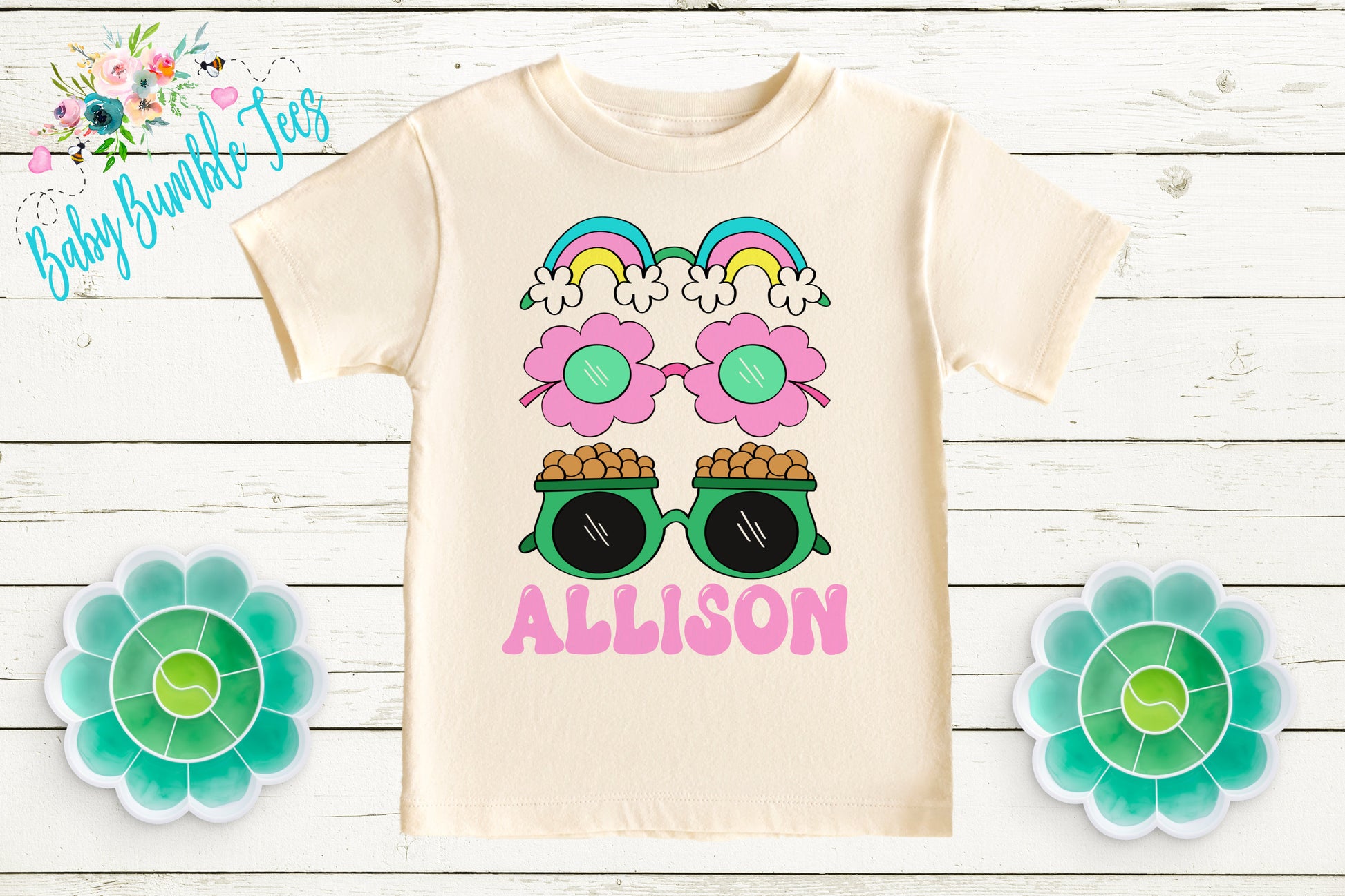 Girls St Patricks Day Shirt - St Patricks Day Kids Shirt - St Patricks Day Personalized Name - St Paddys Day - Toddler Shirt - Clover