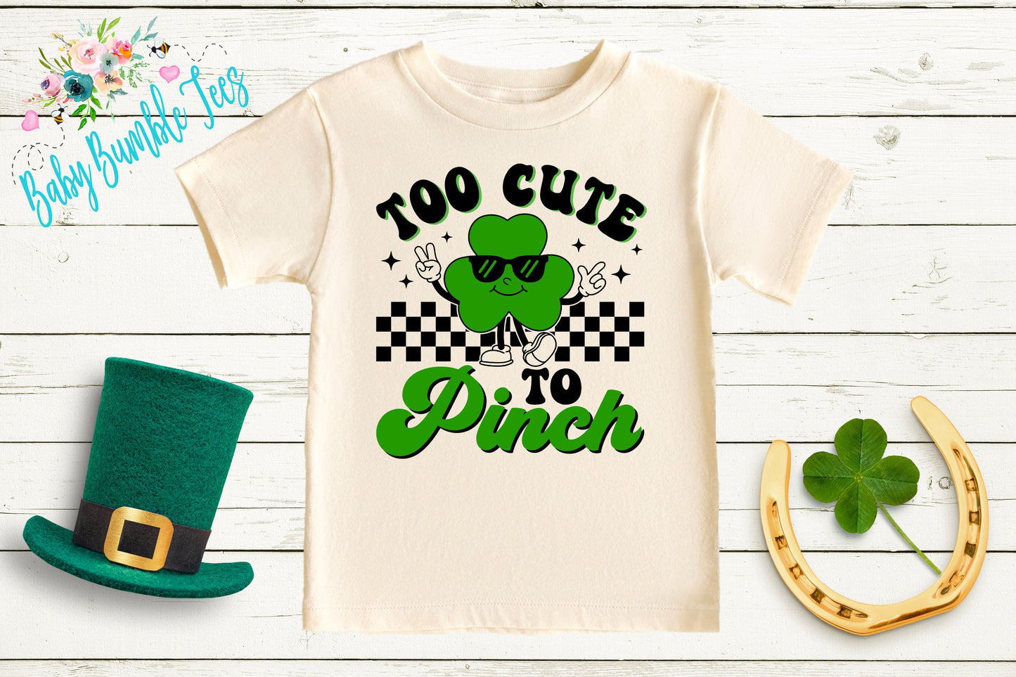 Too Cute To Pinch Shirt - Kids St Patricks Day Shirt - Boys St Patricks Day - Kids St Paddys Day - Toddler Shirt - St Patricks Clover