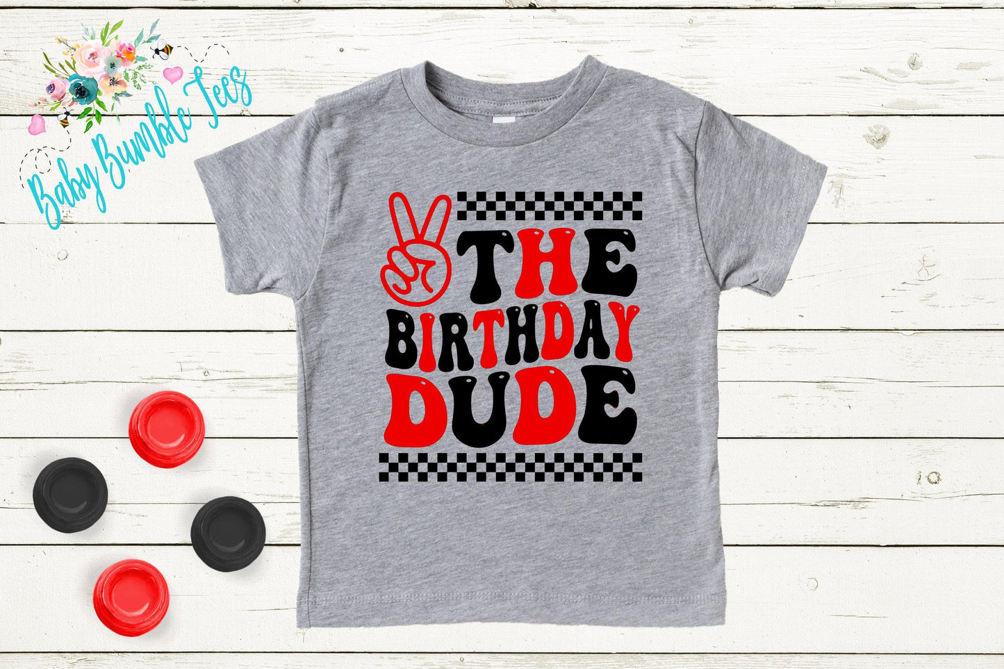 Birthday Dude Shirt / Kids Birthday Shirt / Retro Birthday Tee / Birthday Boy shirt / Birthday Party / Groovy Birthday / Toddler Birthday