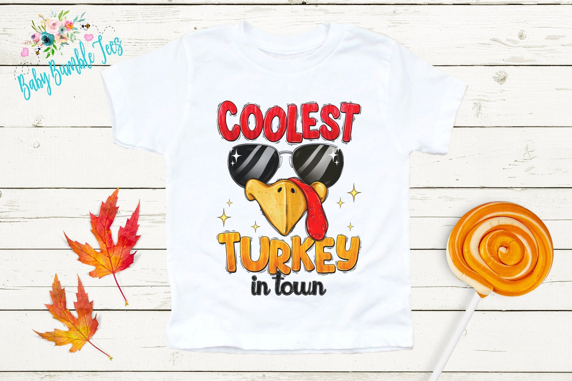 Coolest Turkey In Town Shirt, Boys Thanksgiving T-shirt, Toddler Fall Tee, Pumpkin Patch Outfit, Retro Kids Fall Shirt, Funny Groovy
