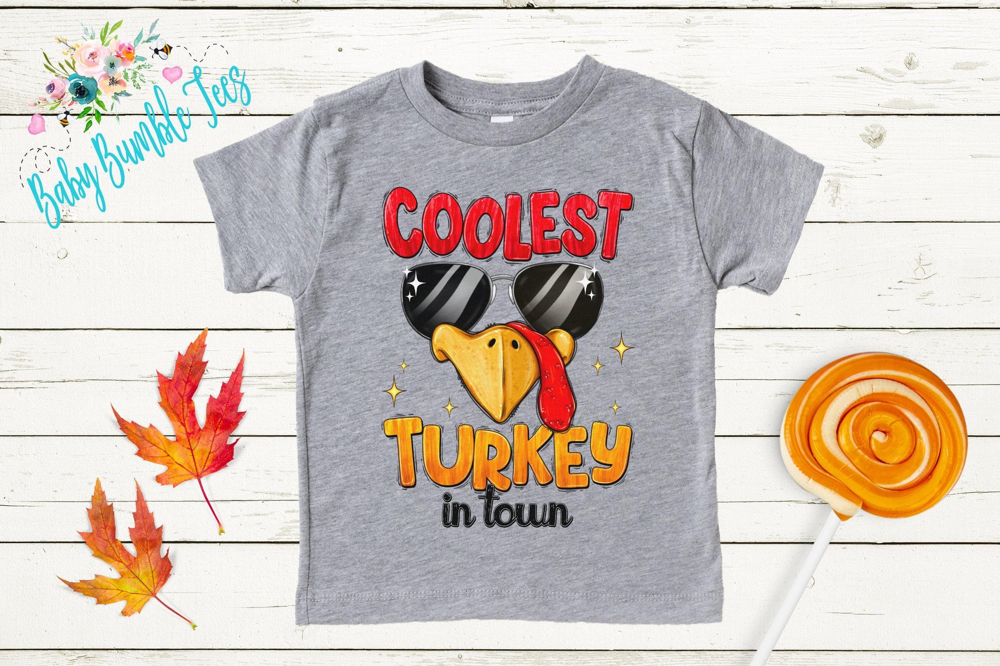 Coolest Turkey In Town Shirt, Boys Thanksgiving T-shirt, Toddler Fall Tee, Pumpkin Patch Outfit, Retro Kids Fall Shirt, Funny Groovy