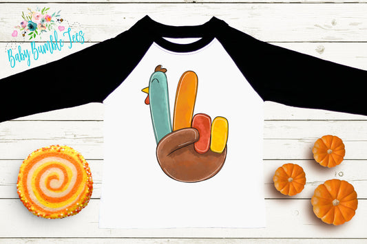 Kids Turkey Peace Sign Shirt, Thanksgiving T-shirt, Toddler Fall Tee, Pumpkin Patch Outfit, Retro Kids Fall Shirt, Retro Groovy Shirt, Funny