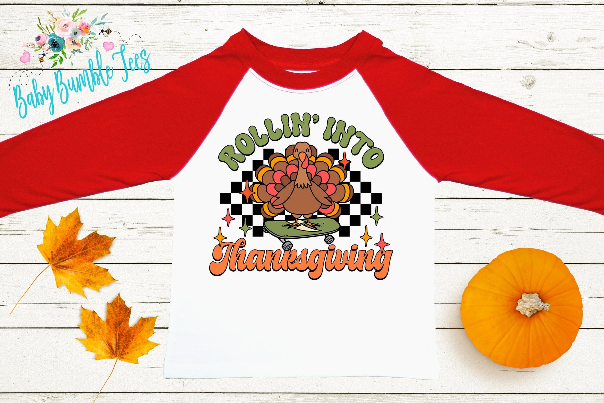 Rolling Into Thanksgiving Shirt, Boys Thanksgiving T-shirt, Toddler Fall Tee, Pumpkin Patch Outfit, Retro Kids Fall Shirt, Funny Groovy Tee
