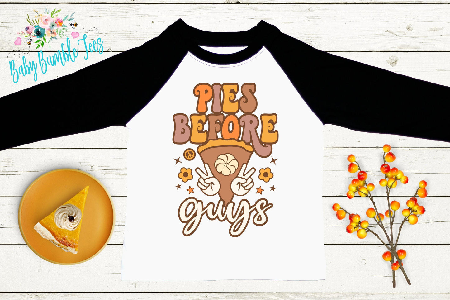 Pies Before Guys Shirt, Girls Thanksgiving T-shirt, Toddler Fall Tee, Pumpkin Patch Outfit, Retro Kids Fall Shirt, Retro Groovy Shirt, Funny