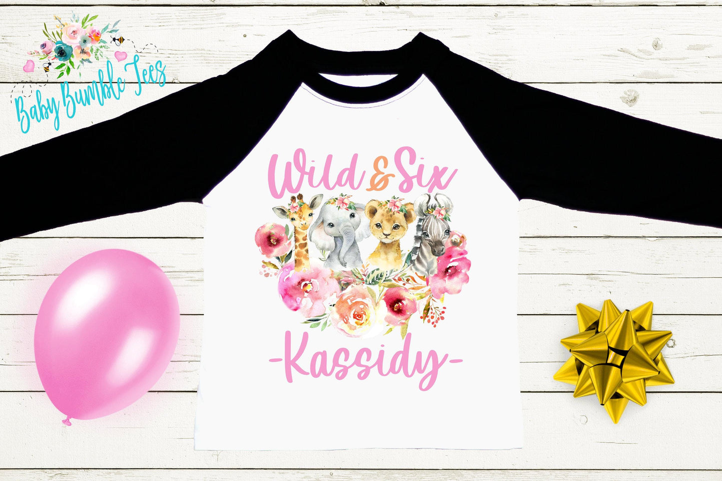 Girls Safari Birthday Shirt, Kids Birthday Shirt, Custom Name Birthday Tee, Girl Birthday shirt, Girl Birthday Party T-Shirt, Personalized