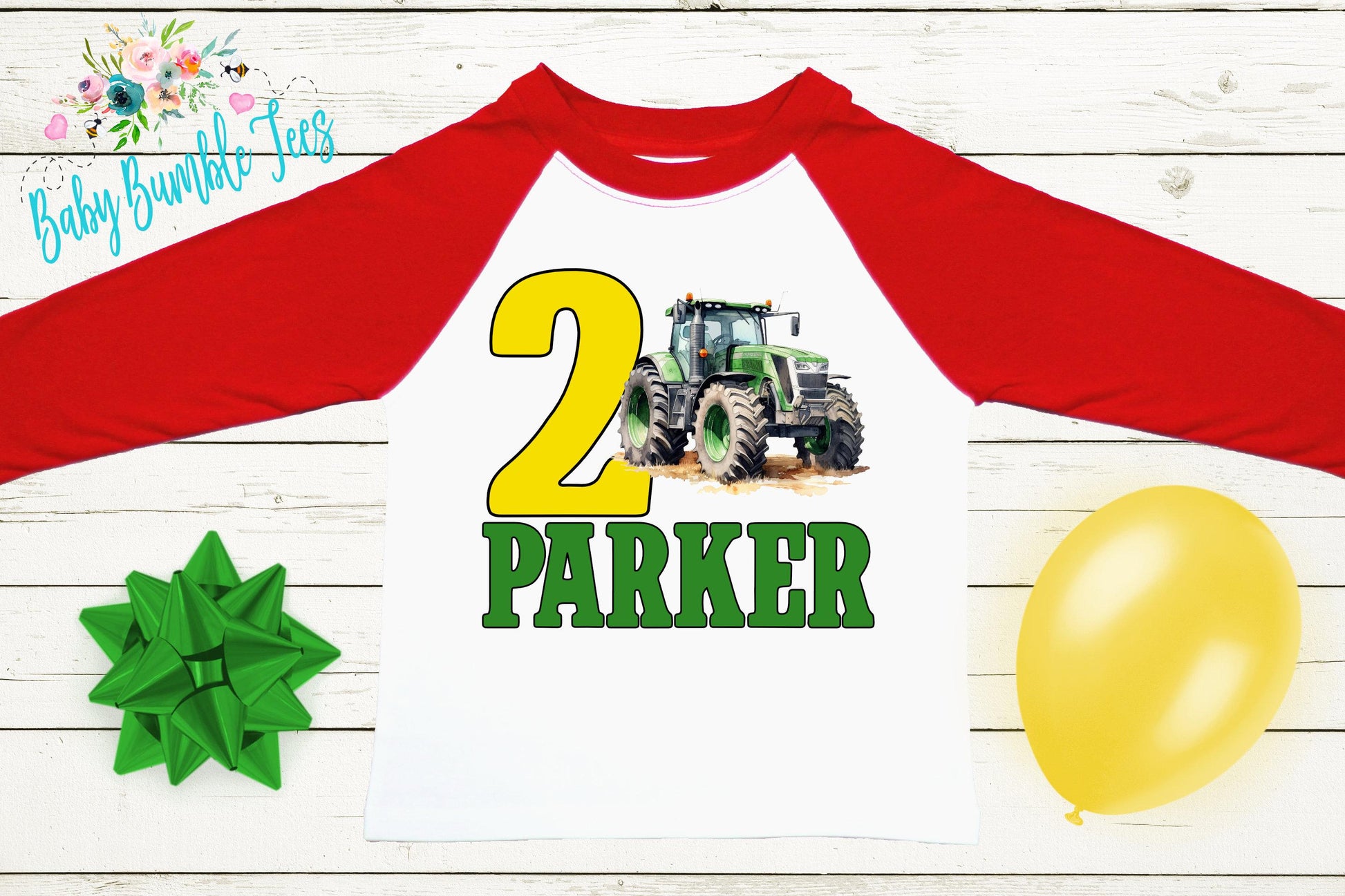 Boys Tractor Birthday Shirt, Kids Farm Birthday Shirt, Custom Name Birthday Tee, Boy Birthday shirt, Birthday Party T-Shirt, Personalized