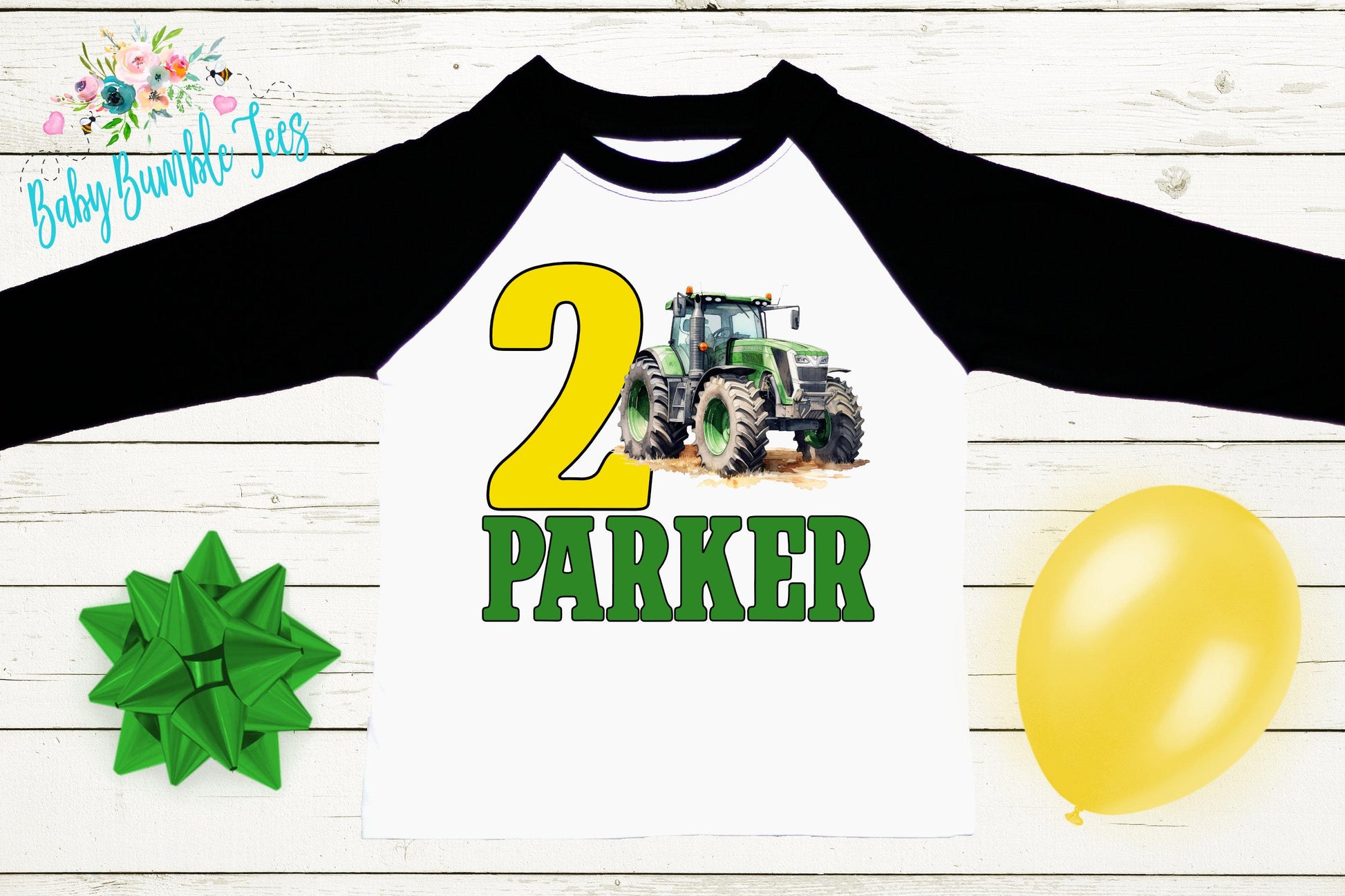 Boys Tractor Birthday Shirt, Kids Farm Birthday Shirt, Custom Name Birthday Tee, Boy Birthday shirt, Birthday Party T-Shirt, Personalized