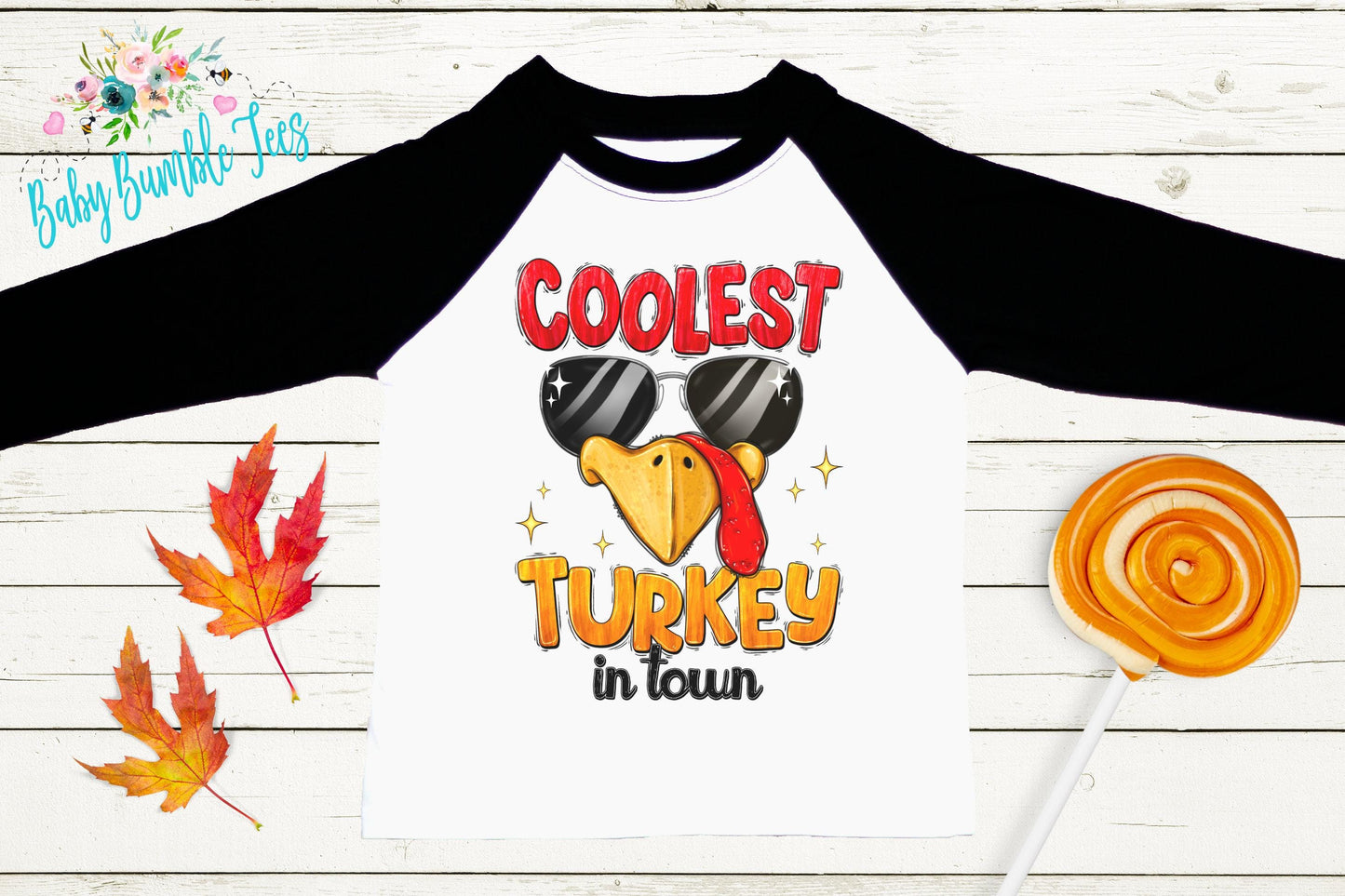 Coolest Turkey In Town Shirt, Boys Thanksgiving T-shirt, Toddler Fall Tee, Pumpkin Patch Outfit, Retro Kids Fall Shirt, Funny Groovy