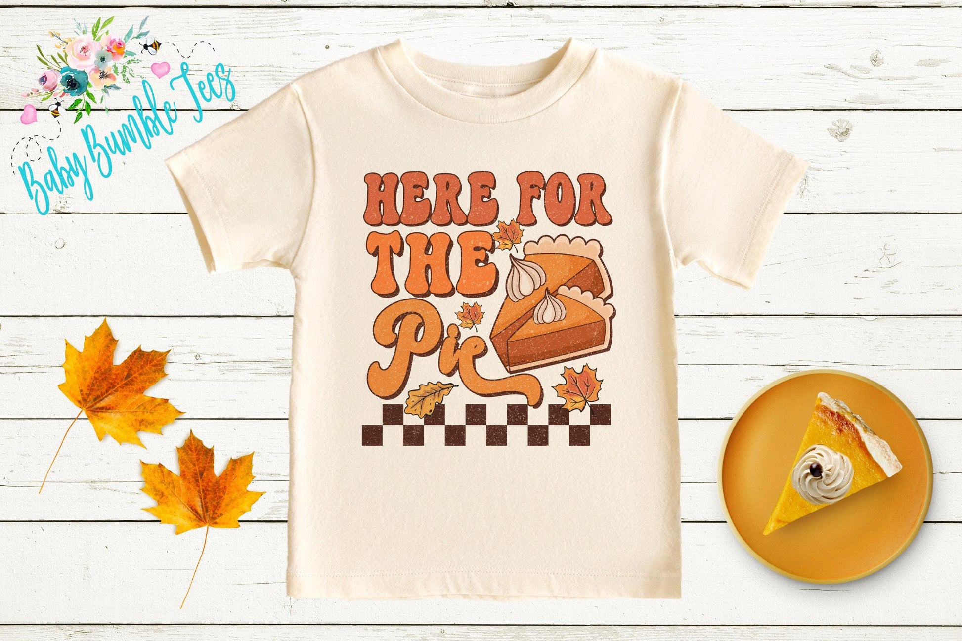 Here For The Pie Shirt, Kids Thanksgiving T-shirt, Toddler Fall Tee, Pumpkin Patch Outfit, Retro Kids Fall Shirt, Retro Groovy Shirt, Funny
